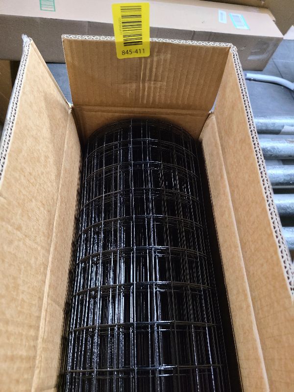 Photo 1 of 24'' x 50' 1.5inch Hardware Cloth 16 Gauge Black Vinyl Coated Welded Fence Mesh for Home and Garden Fence and Home Improvement Project