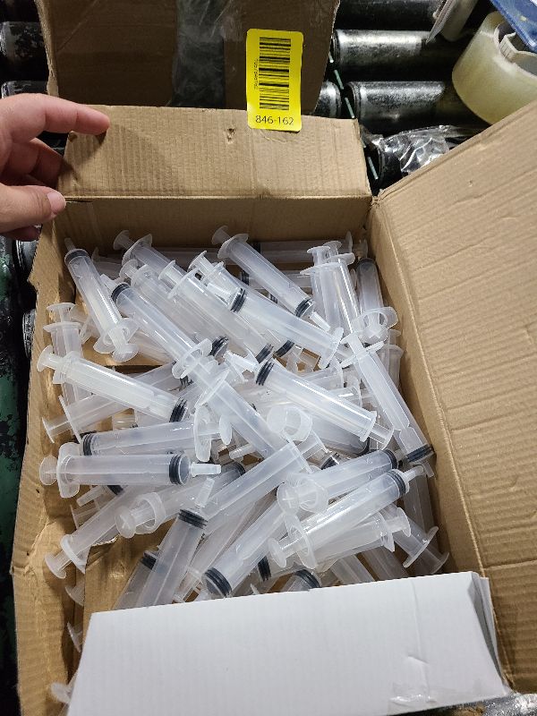 Photo 1 of 100 Pack Plastic Syringe with Tip Cap 10 ML Capacity Reusable Syringes, Durable Syringe for Halloween, Thanksgiving day, Christmas, Bachelorette