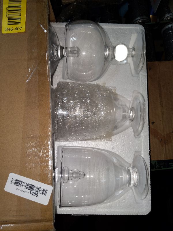 Photo 1 of 2 Pc Candy Jar with Lids 1 Gallon Large Candy Containers with Spoon Clear Plastic Cookie Dispenser Airtight Apothecary Storage Organization Snack Buffet Bar Dish for Wedding Home Classroom Decoration