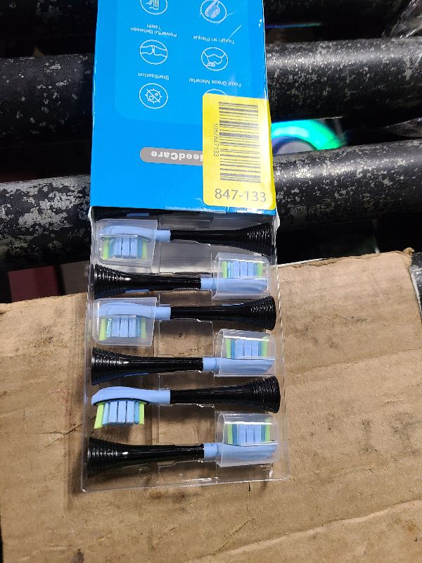 Photo 1 of 12 Pack Toothbrush Replacement Heads for Philips Sonicare, Electric Brush Heads Compatible with Phillips Sonic Snap-on Care Head (Black)