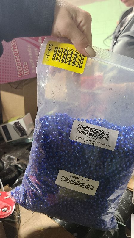 Photo 1 of 100 PCS Blue Bead Necklace, Blue Mardi Gras Beads Christmas Necklaces, 33" 4th of July Patriotic Beaded Necklace, Parade Throw Accessories for Independence Day Mardi Gras Hanukkah Pirate Theme Party