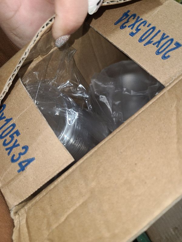 Photo 1 of 12 oz Clear Plastic Cups with Strawless-Sip-Lids, 50 Sets Disposable Cups Plastic Iced Coffee Cups, To Go Cups with Sip Through Lids for Smoothie, Milkshake, Cold Drinks for Party, Wedding, Event