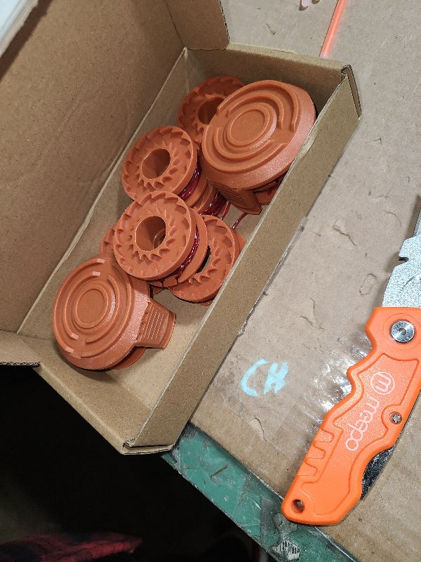 Photo 1 of 10 Pack Trimmer Spool Line for Worx,(WA0010)Replacement Trimmer Spool Line for Worx,Trimmer Line Refills 0.065 inch for Worx,Suitable for Worx String Trimmers(8 Pack Grass Trimmer Line,2 Trimmer Cap)