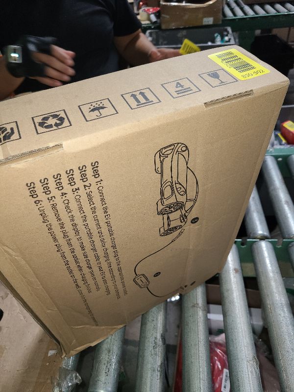 Photo 1 of 16A Level 1&2 Charger for Tesla Adjustable Current, Delay Charge & Smart Display NACS Mobile/Home Charger, 21ft Mobile Connector Cable for Model X/Y/3/S/Cybertruck, NEMA 6-20/5-15 Plug, 110-240V