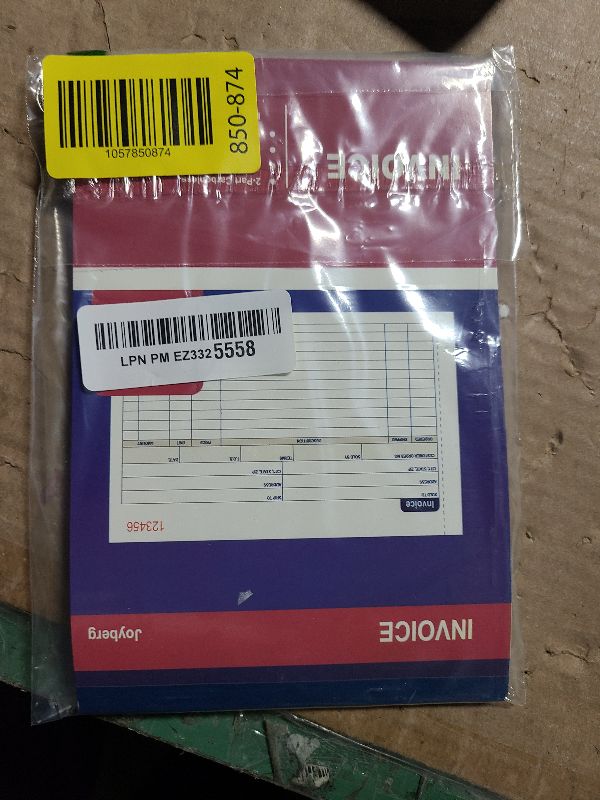 Photo 1 of 2 Packs Invoice Book for Small Business 2-Part Carbonless, 5-1/8”x7-29/32” Receipt Book for Small Business, White/Canary Invoice Receipt Book, Purchase Order, Sales Order(50 Sets per Book)