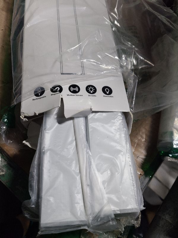 Photo 1 of 12" Ultra-Thin Under Cabinet Lighting Wireless, Aluminum Alloy Under Counter Lights for Kitchen, 3-Color-Temps Magnetic Closet Lights, Rechargeable Motion Sensor Light Indoor (6 Pack, Silver)