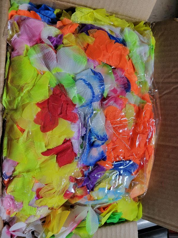 Photo 1 of 120 Packs Hawaiian Luau Leis Bulk Tropical Hawaii Theme Silk Flower Necklace Summer Beach Party Decorations Birthday Party Favors