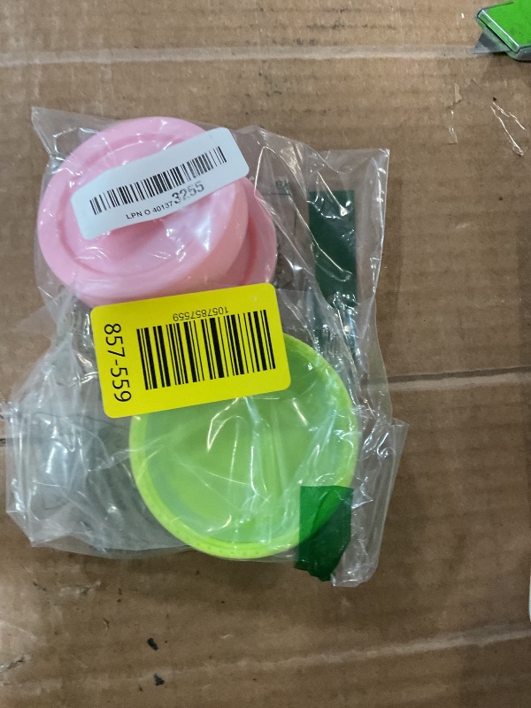 Photo 1 of (4-PCs) Travel Bottle Caps Compatible with Como tomo Bottles, Storage Caps Lids for Comotomo Bottles - Pink Green