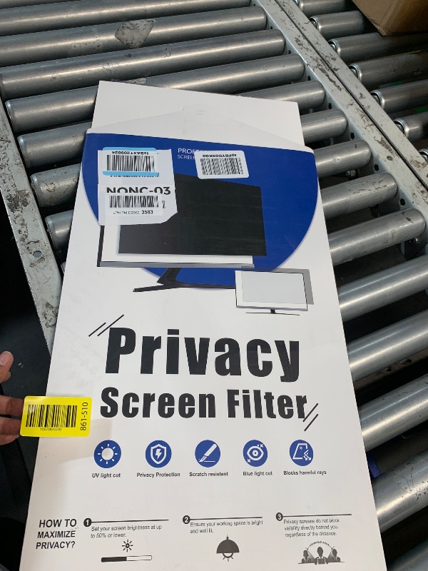 Photo 1 of [2-Pack] 24 Inch Privacy Screen for Computer Monitor 16:9 Aspect Ratio, Eye Protection Anti Blue Light Glare Shield, 24inch Removable Black Blackout Anti Spy Desktop Security Private Filter