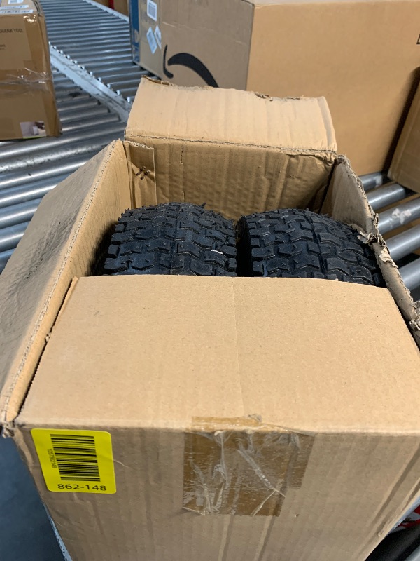 Photo 1 of (used) Taifa 13 Inch 2 PCS Air Wheels and Pneumatic Rubber Tires 5.00-6 Replacement with 3/4'' Axle Bore Hole