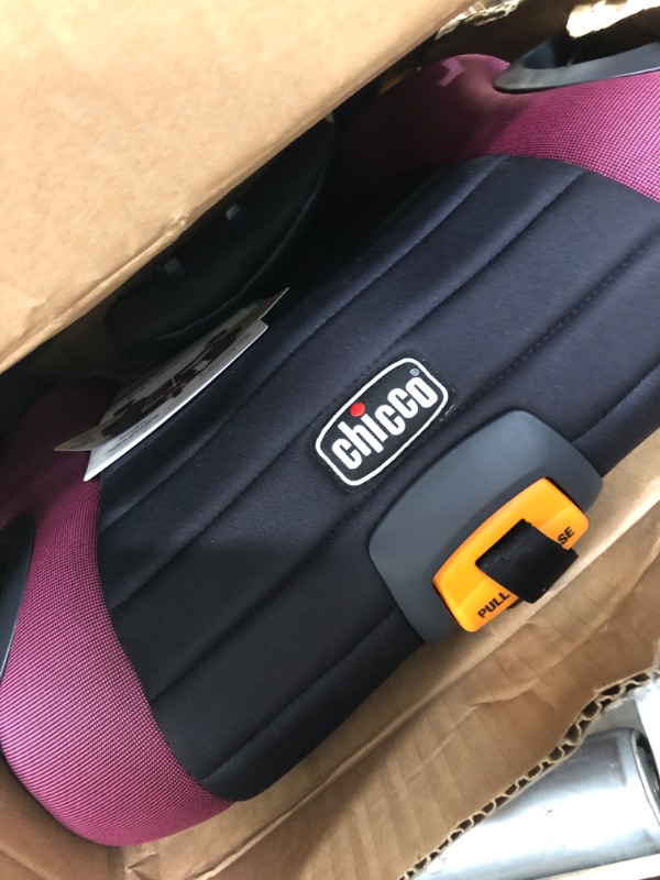 Photo 1 of (USED/FAIR) Chicco GoFit Plus Backless Booster Car Seat with Latch Attachment and Quick-Release Latch Removal, Travel Booster Seat for Car, Portable Car Booster Seat for Children 40-110 lbs. | Vivaci/Pink
