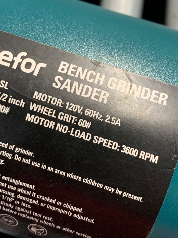 Photo 1 of (used)(please see all images) 6" Bench Grinder & 2" x 27" Belt Sander Combo, 2.5A Induction Motor Bench Grinder Sander for Knife Making