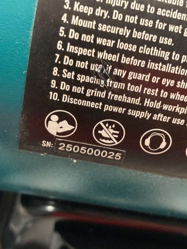 Photo 1 of (used)(please see all images) 6" Bench Grinder & 2" x 27" Belt Sander Combo, 2.5A Induction Motor Bench Grinder Sander for Knife Making