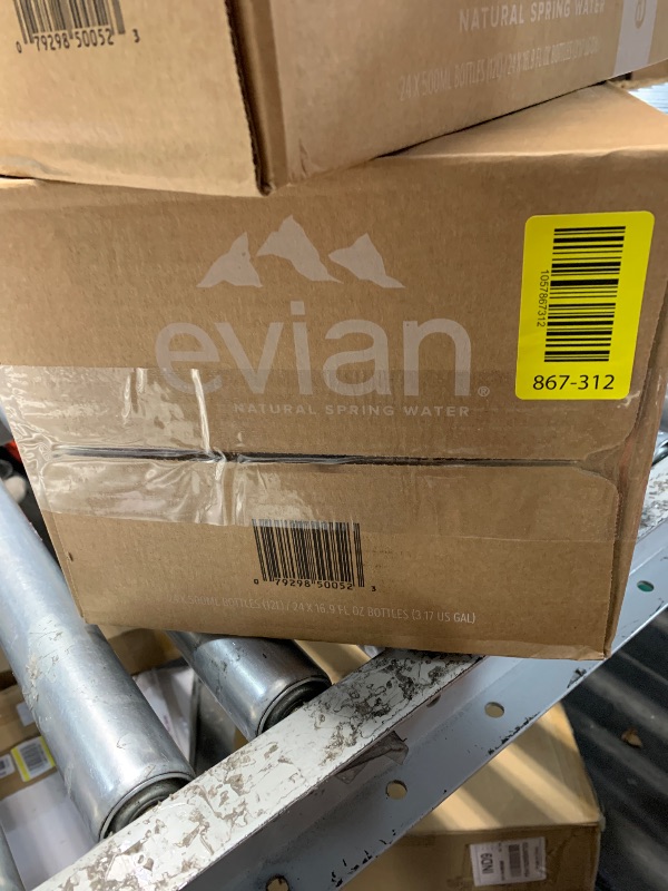 Photo 1 of evian Natural Spring Water, PH Balanced with Natural Electrolytes, 16.9fl oz./500mL Bottles (pack of 24)