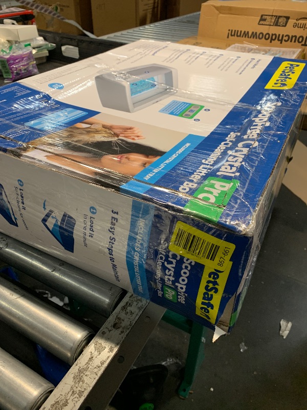 Photo 1 of ***(PARTS ONLY/ MISSING PARTS/ NON FUNCTIONAL)***
PetSafe ScoopFree Crystal Pro Self-Cleaning Automatic Litter Box - Uncovered Motion-Sensing Cat Box with Integrated Health Counter - Includes 1 Disposable Crystal Litter Tray