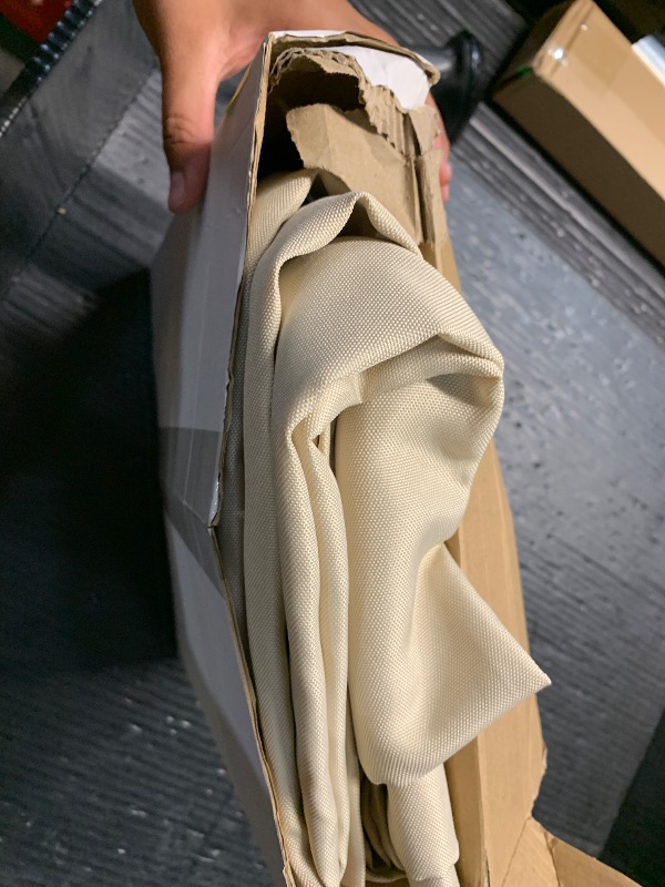 Photo 1 of *USED 1 Panel*BONZER Waterproof Outdoor Curtains for Patio Porch Pergola Cabana Light Filtering Privacy Grommet Indoor Curtain Panels for Bedroom Living Room, 1 Panel, 54W x 120L inch, Cream