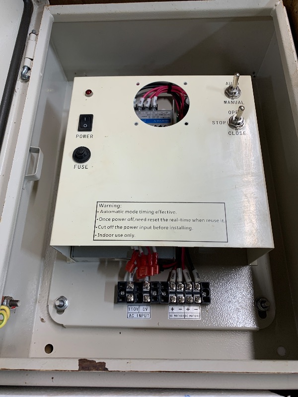 Photo 1 of (please see all images) Greenhouse Roll Up Motor Timer Controller Automatic for Ventilation with AC110V to DC24V Transformer Timing Control 