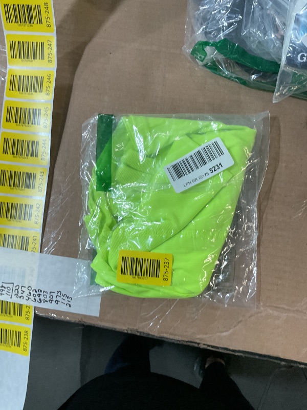 Photo 1 of (LARGE) (USED/FAIR) UQOIIL Womens Ladies Soft Racerback Basic Casual Scoop Neck Plain Tank Top Sleeveless Camis Neon Green L