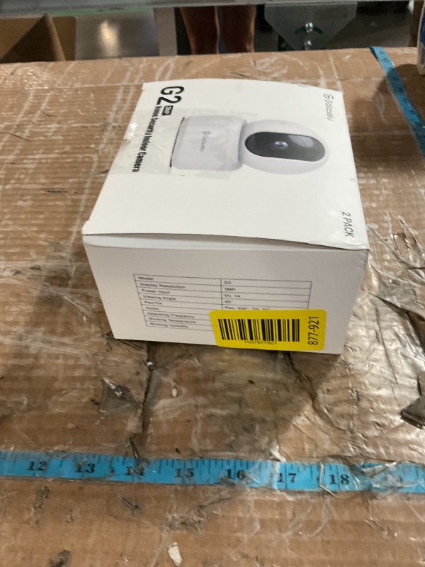 Photo 1 of ***(MINOR DAMAGE. SEE NOTES)***GALAYOU Indoor Security Camera 2K, 360 Degree 2.4G WiFi Home Security for Baby/Pet/Elder/Nanny with Night Vision, 24/7 SD Card Storage, Works with Alexa and Google Assistant G2-2Pack