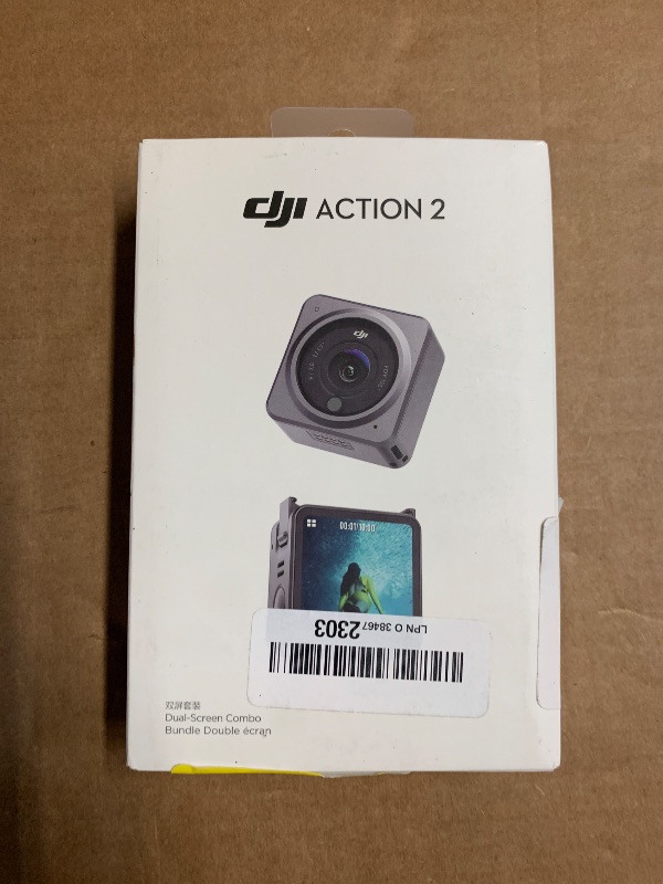 Photo 1 of **Parts Only**
DJI Action 2 Dual-Screen Combo (32GB) WITHOUT Magnetic Protective Case, 4K Action Camera with Dual OLED Touchscreens, 155° FOV, Magnetic Attachments, Stabilization, Underwater Camera Ideal