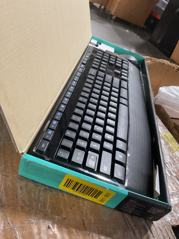 Photo 1 of (sold for parts only) Logitech MK345 Wireless Keyboard and Mouse Combo with Palm Rest, 2.4 GHz USB Receiver, Compatible with PC, Laptop, Black