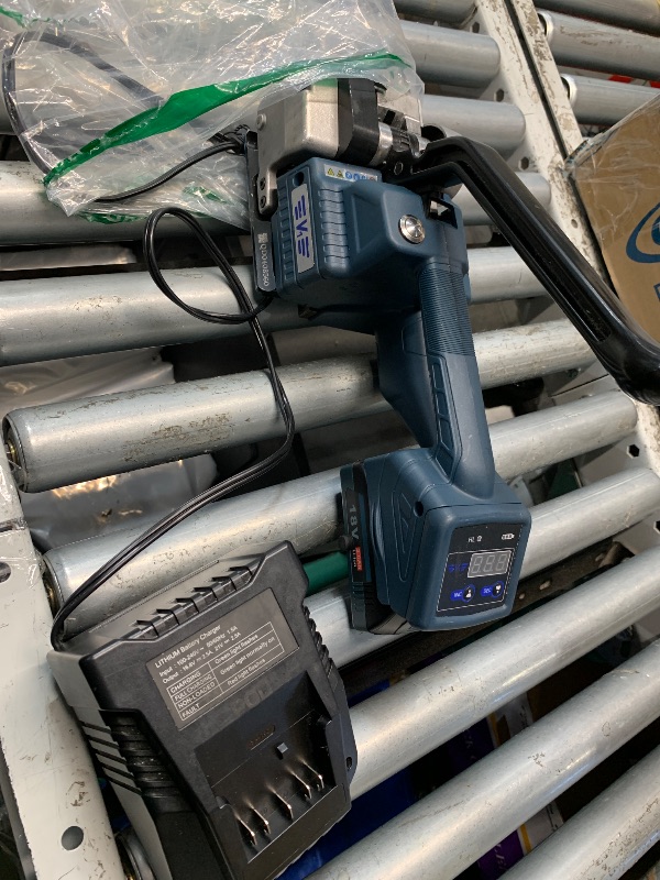 Photo 1 of SDRTOP Electric Strapping Machine V1 Handheld Semi-Automatic Banding Tools for 1/2 to 5/8inch PP/PET Plastic Straps Portable Baler Packaging Tensioner kit for Box Pallet