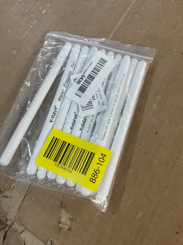 Photo 1 of 10Pcs Water Erasable Pen, Fabric Marking Pen Fabric Marker Tailoring Tool DIY Water Soluble Erasable Pen DIY Cloth Sewing Accessories for Fabric Embroidery(Single Head White)