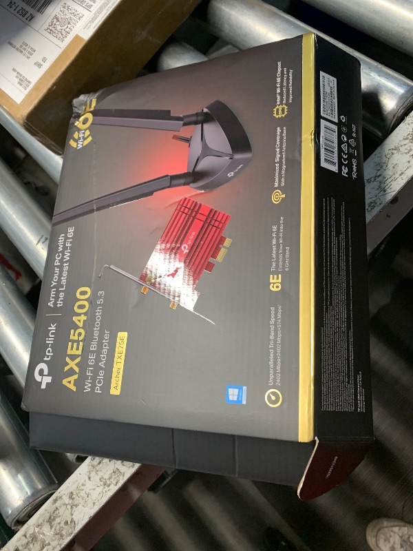 Photo 1 of (used)(see images) TP-Link WiFi 6E Intel AX210 AXE5400 PCIe WiFi Card for PC Archer TXE75E- Tri Band Wireless Adapter for Desktop PC w/Magnetic Base 