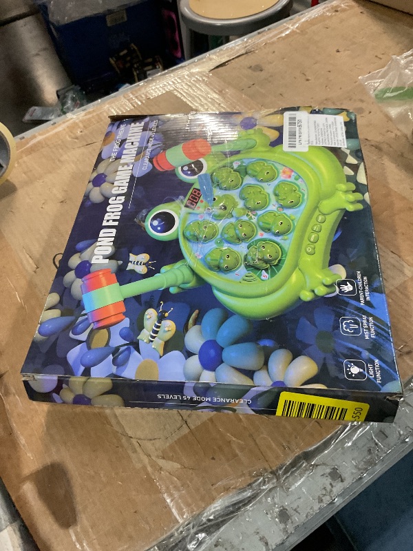 Photo 1 of (used/fair) HopeRock Toys for 2 3 4 5 Year Old Boy,Toddler Toys Age 2-4, Whack A Frog Game,with 5 Modes,45 Levels,9 Music Spray and Light-up, Baby Toy Gifts for Early Learning, Birthday Gift for Toddler Boy Toys