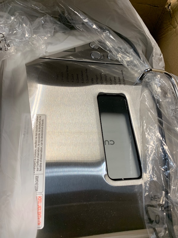 Photo 1 of **HAS LOOSE HARDWARE THAT NEED SCREWED BACK IN**
CUCKOO Bread Maker Machine with 15 Menu Options + 3 Crust Colors, 2 lbs Bread Machine with Automatic Fruit & Nut Dispenser, Includes 6 Accessories, Ideal Breadmaker for Sourdough (CBM-AAB101S)