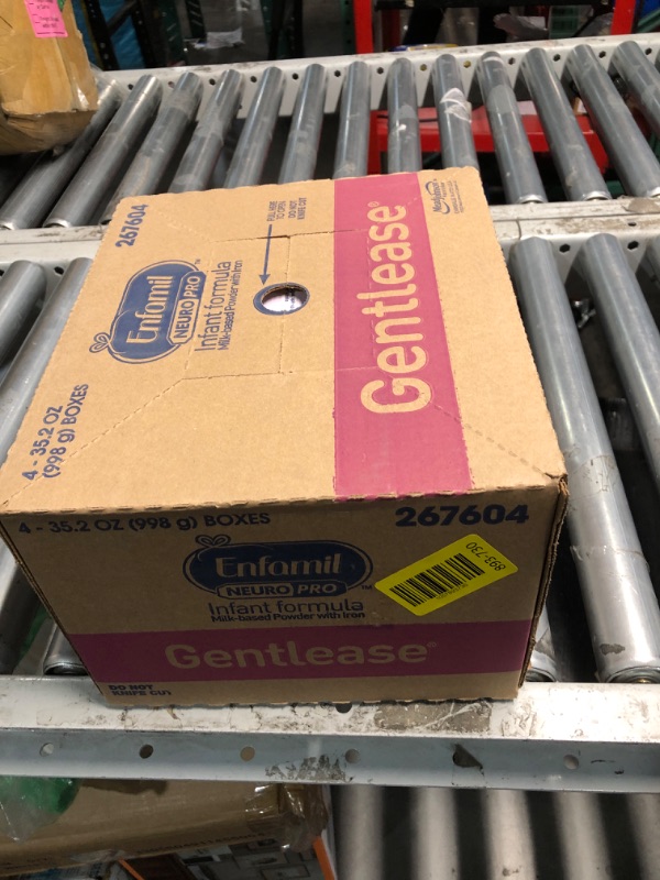Photo 1 of ***FACTORY SEALED** Enfamil NeuroPro Gentlease Baby Formula, Brain Building DHA, HuMO6 Immune Blend, Designed to Reduce Fussiness, Crying, Gas & Spit-up in 24 Hrs, has Prebiotics to Promote Softer Stools, Baby Milk, 35.2 Oz (Pack of 4)