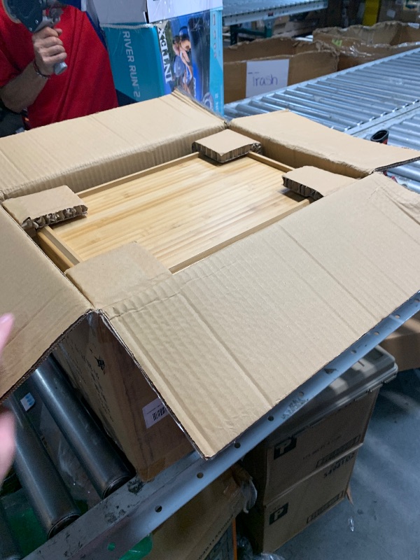 Photo 1 of 2-Piece Large Bamboo Storage Box Set, 7.1 in High Stackable Deep-Drawer Organizer for Kitchen Cutlery, Utensils & Knives, Lidless Wooden Bin for Homes & Offices (14.6"x10.2"x7.1"+14.6"x10.2"x3.1")