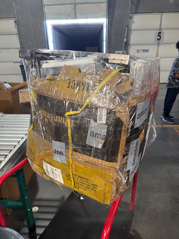 Photo 1 of **truck/trailer pick up only** (damaged) (partial set) Charbroil Performance Series Convective 4-Burner with Side Burner Cabinet Propane Gas Grill, Stainless Steel - 463354021