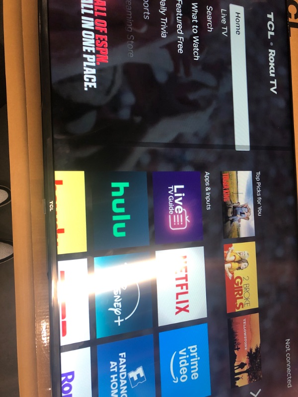 Photo 1 of ***DAMAGED - LINES OF DEAD PIXELS - SEE PICTURES***
TCL 43-Inch Class S3 1080p LED Smart TV with Roku TV (43S350R, 2023 Model), Compatible with Alexa, Google Assistant, and Apple HomeKit Compatibility, Streaming FHD Television
