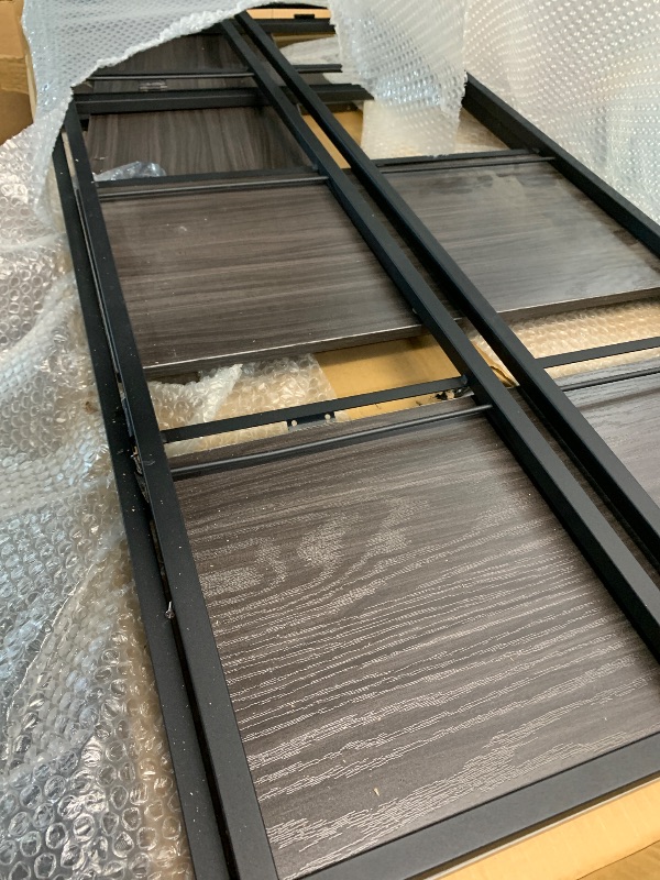 Photo 1 of (used item)(please see all images) BIBKOK No-Assembly Folding Bookshelf Storage Rack Shelves with Castors 4 Tiers Vintage Bookcase Standing Racks Multifunctional