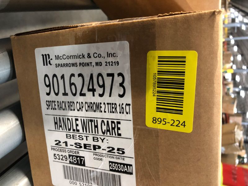 Photo 1 of McCormick Spice Rack, Two Tier Chrome, Featuring 16 Herbs & Spices for Everyday Cooking, Great Gift for Housewarming, Wedding & Bridal Shower, 26.09 oz