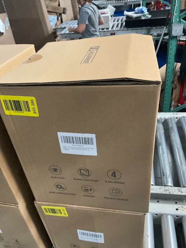 Photo 1 of *SMALL*FB ALLIANCE 2 Pcs Large Viewing Screen 3.94”×3.82” Welding Helmet Auto Darkening, True Color Welding Hood with 4 Arc Sensor Solar Powered, Wide Shade 4-5/5-9/9-13 for TIG MIG ARC Grind Welding Mask