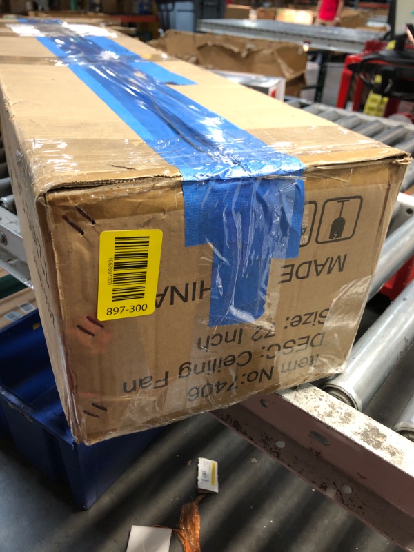 Photo 1 of (PARTS) (UNTESTED) BOOSANT 72" Ceiling Fans Without Lights, 72 inch Ceiling Fan No Light, High CFM Quiet 3 Blade Wood Walnut Ceiling Fan, Large Modern Outdoor Fan with Remote, Propeller Outdoor Ceiling Fans for Patios