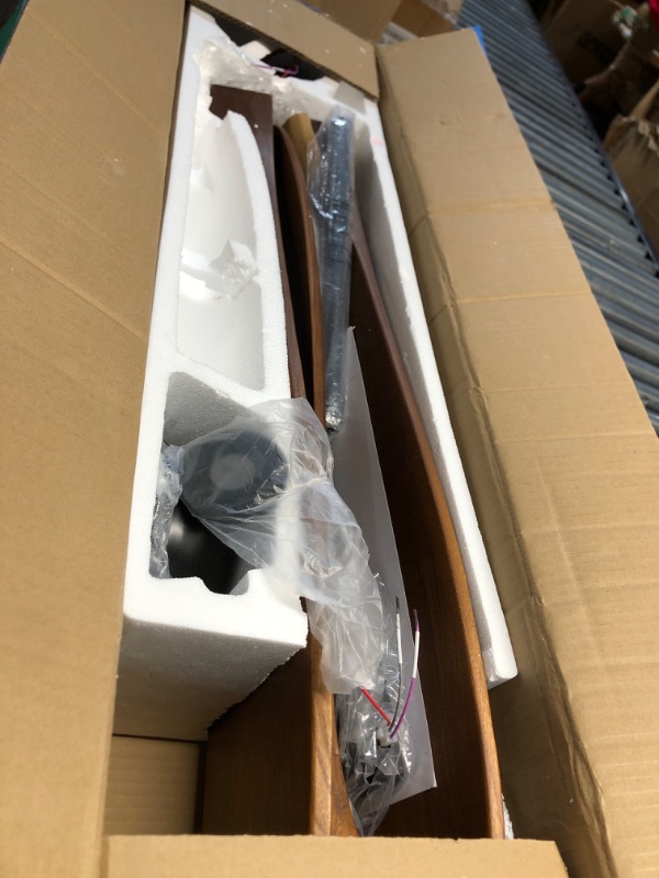 Photo 1 of (PARTS) (UNTESTED) BOOSANT 72" Ceiling Fans Without Lights, 72 inch Ceiling Fan No Light, High CFM Quiet 3 Blade Wood Walnut Ceiling Fan, Large Modern Outdoor Fan with Remote, Propeller Outdoor Ceiling Fans for Patios