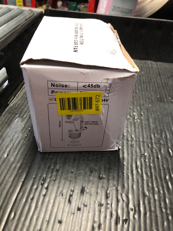 Photo 1 of *************ONLY 1 FAN***************
DaisyInner 2 Pcs USB Car Fan with Cup Holder 2 in 1 6 Inch Portable Vehicle Cooling Fan Expander 2 Speeds 360 Degree Rotation Adjustable Base Cup Holder for SUV Rv Truck Sedan Boat Supplies