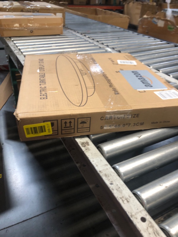 Photo 1 of JAYEGT Motorized Rotating Display Stand,350Lbs Load?360 Degree Electric Rotating Potography Turntable for Products Display?Live Show? Remote Control +5 Colors Backgrounds (White / 16.5inch /Wired)