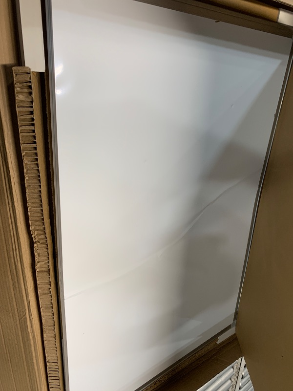 Photo 1 of **DENTS ON ALL BOARDS** Magnetic Whiteboard Dry Erase, 48 x 36 inch Large White Board for Wall, Foldable Aluminum Frame Hanging Whiteboards for Home Classroom Office