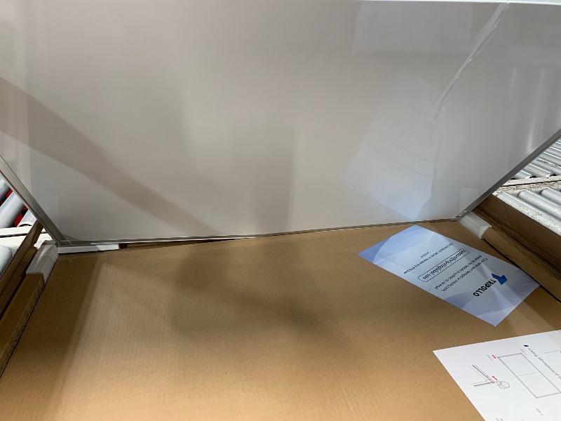 Photo 1 of **DENTS ON ALL BOARDS** Magnetic Whiteboard Dry Erase, 48 x 36 inch Large White Board for Wall, Foldable Aluminum Frame Hanging Whiteboards for Home Classroom Office