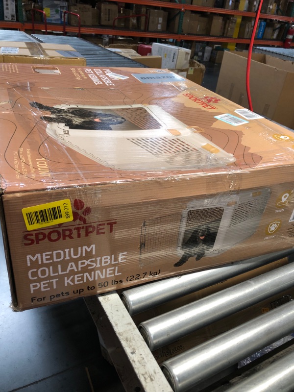 Photo 1 of (partial set) SportPet Designs Collapsible Pet Kennel, 30" Medium (Tan)