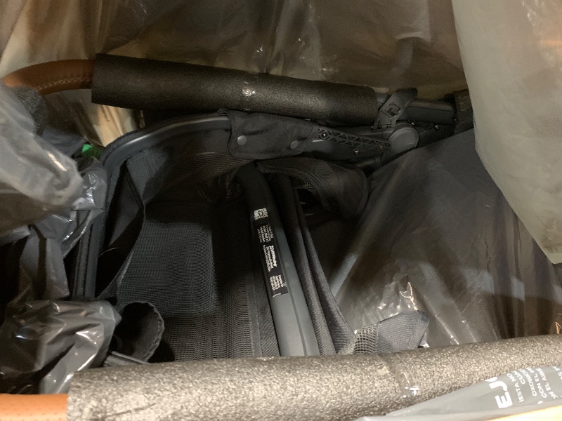 Photo 1 of **MISSING A CONNECTING PART TO ATTACH CAR SEAT** UPPAbaby Cruz V2 Stroller/Full-Featured Stroller with Travel System Capabilities/Toddler Seat, Bumper Bar, Bug Shield, Rain Shield Included/Jake (Charcoal/Carbon Frame/Black Leather)