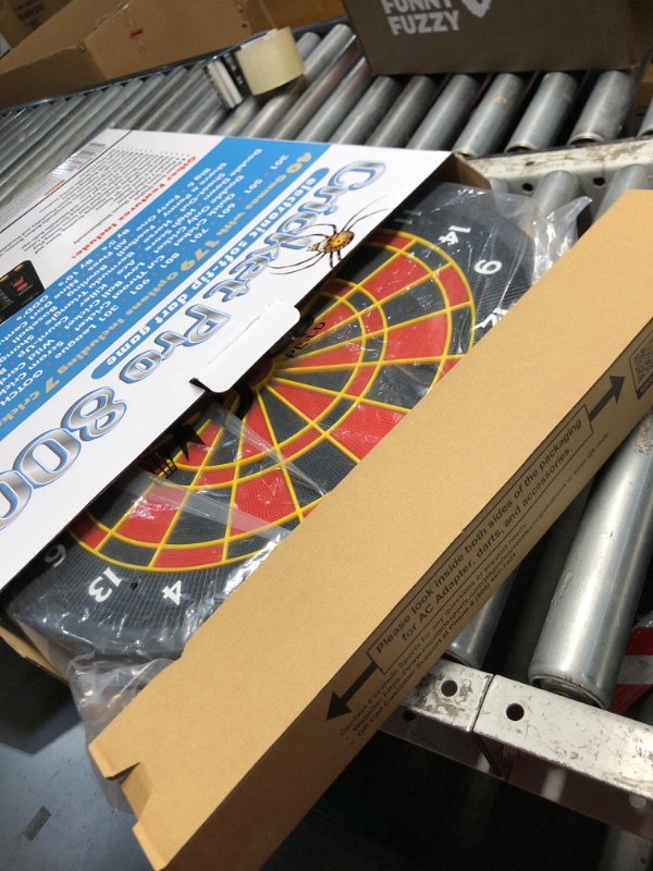 Photo 1 of (PARTS) Arachnid Cricket Pro 800 Electronic Dartboard with Micro-Thin Segment Dividers for Reduced Bounce-Outs and NylonTough Segments for Improved Durability - Available with Optional Wood Dartboard Cabinet