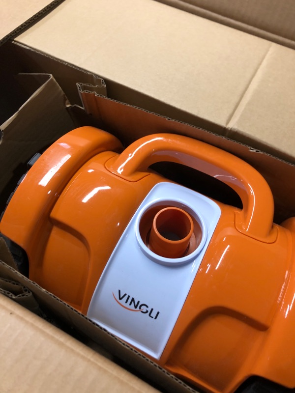 Photo 1 of (2025 Upgrade) VINGLI Automatic Suction-Side Pool Vacuum Cleaner, Powerful Wall-Climbing Sweeper for Inground Pools, Includes 39.6ft Tangle-Free Hose (Orange&Gray)