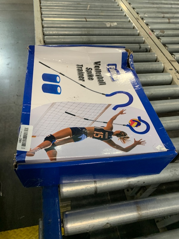 Photo 1 of ***RED, DAMAGED, MISSING PARTS*** Adjustable Volleyball Spike Trainer with Question Mark Hook-Durable Lightweight Hitting Trainer Equipment for Serving, Spiking and Jump Training-Real Ball Feel - Ideal for Beginners and Pros (No Ball)