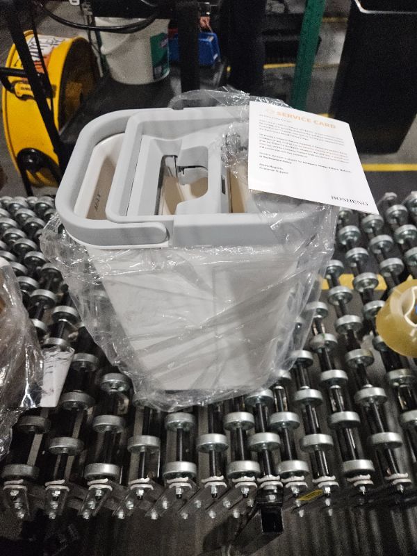 Photo 1 of ***INCOMPLETE***BOSHENG Mop and Bucket with Wringer Set, Flat Floor Mop and Bucket, with 2 Mops and 4 Microfiber Cleaning Cloths for Floor Cleaning, Wet and Dry Use for Household Cleaning