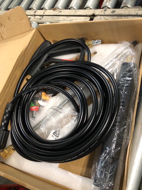 Photo 1 of YAMATIC Pressure Washer Gun and Hose Kit, 25 FT Kink Resistant Power Washer Hose and Wand, 3/8" Swivel Quick Connector & M22-14mm Fitting Replacement for Ryobi, Simpson, Craftsman
